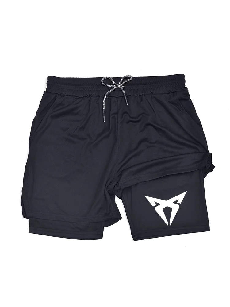 

New sports shorts 2 in 1, male, breathable and informal sportswear, double layer, running, M-3XL basketball shorts