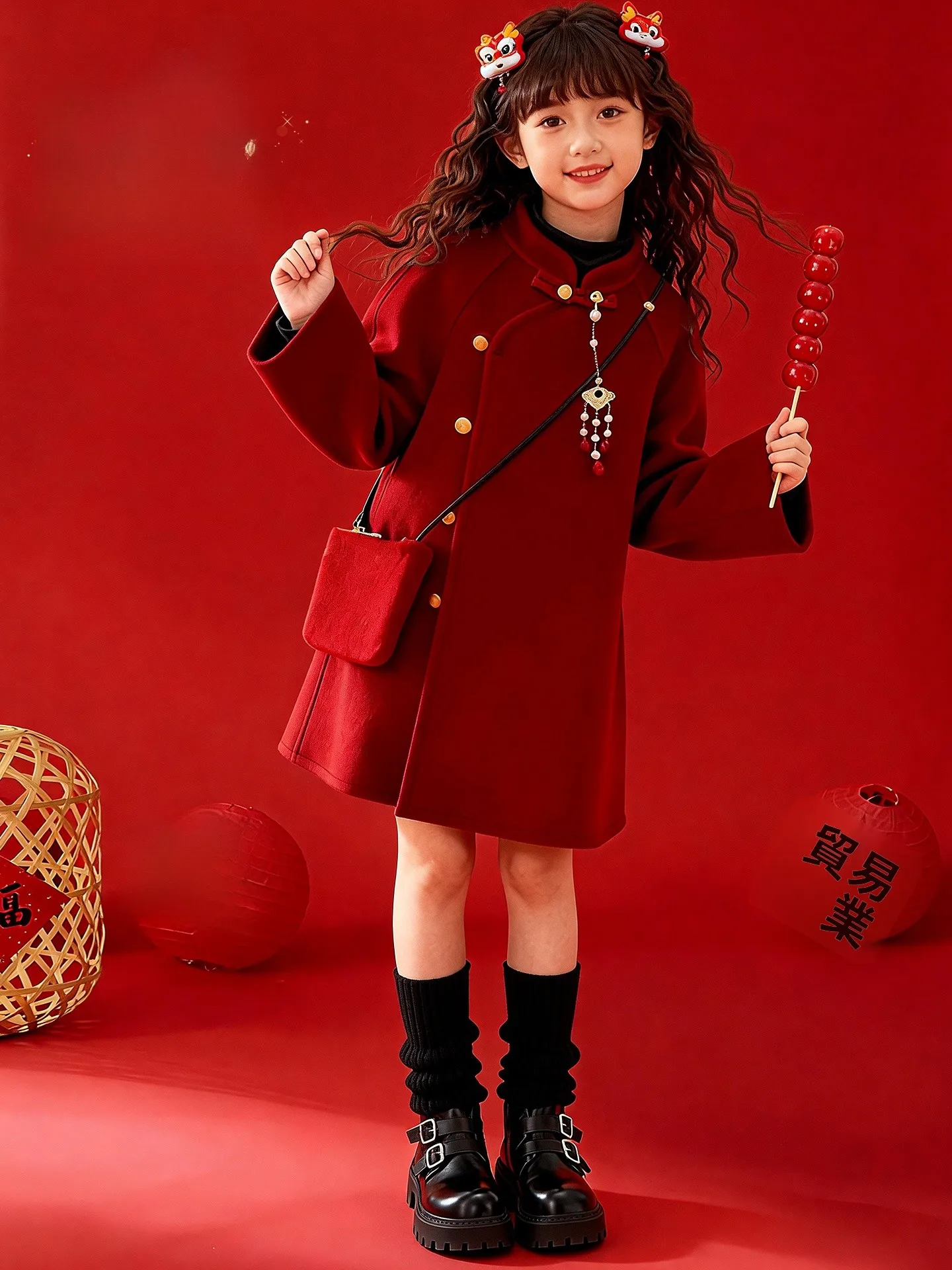 red-thiened-winter-coat-for-girls-children's-faionable-tang-suit-hanfu-outerwear-new-year's-clothing-traditional-chinese