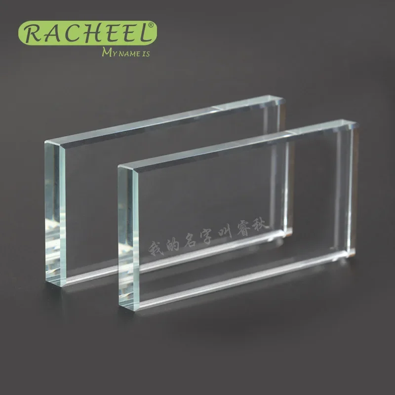 Rectangle-shaped Eyelash Glue Glass Holder False Eyelash Stand False Eyelash Extension Crystal Glass Glue Pallet Accessories