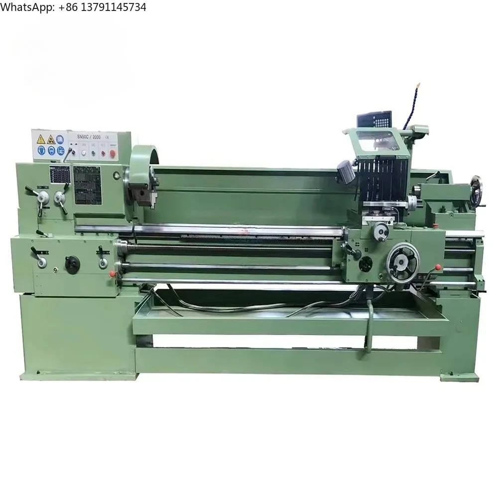 High Quality Torno 52mm Spindle Bore Manual Metal Lathe Machine SN50C for Metal With 1/1.5/2M Center Distance