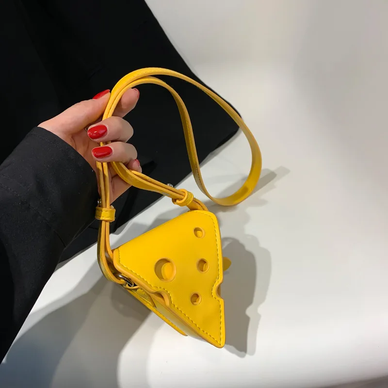 Cheese Shape Super Mini Crossbody Bags For Women 2022 Fashion New Girl Small Shoulder Purses And Handbags Summer Lipstick Bag