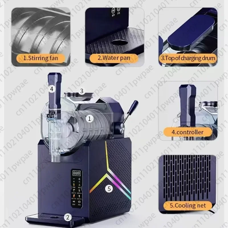Snow Cone Machine with LED Display Professional Beverage Maker for Home Use For Ice Cream