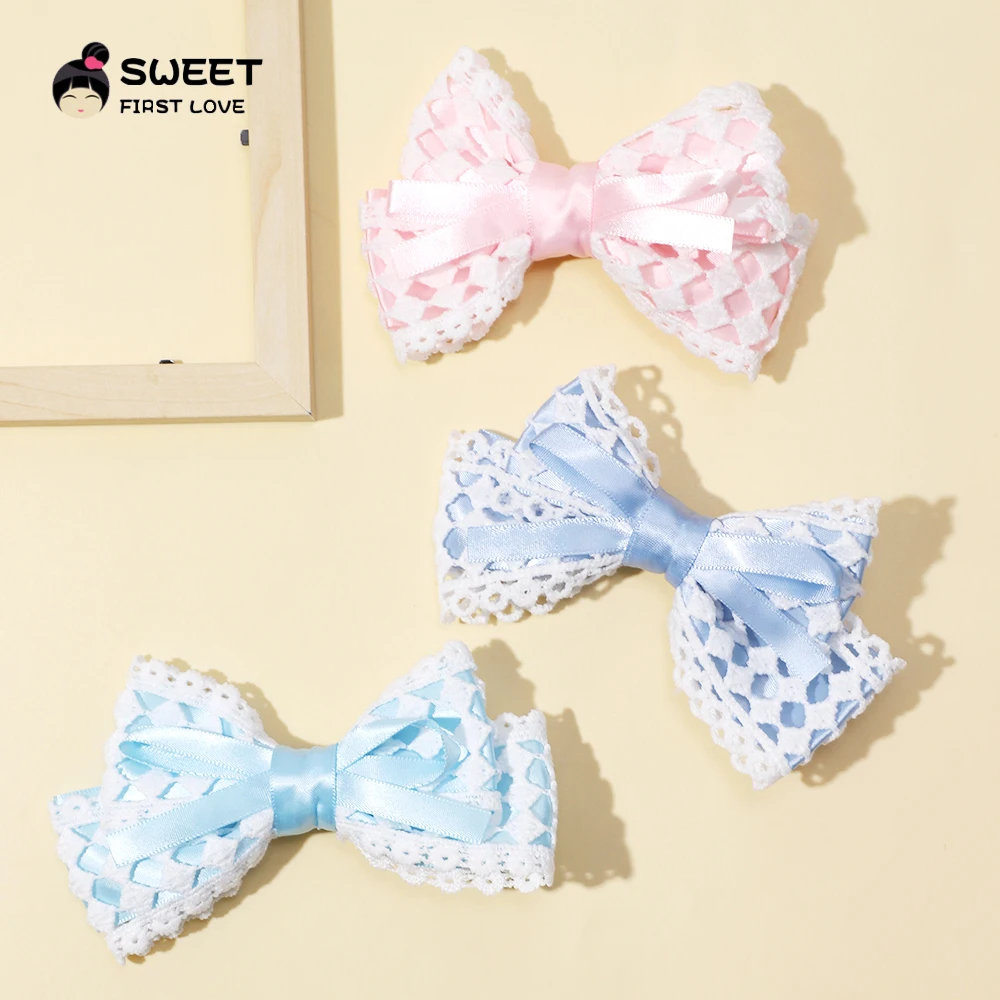 New Sweet Bow Hairpins Candy Color Bowknot Hair Clips For Girls Ribbon Butterfly Barrettes Duckbill Clip Kids Hair Accessories