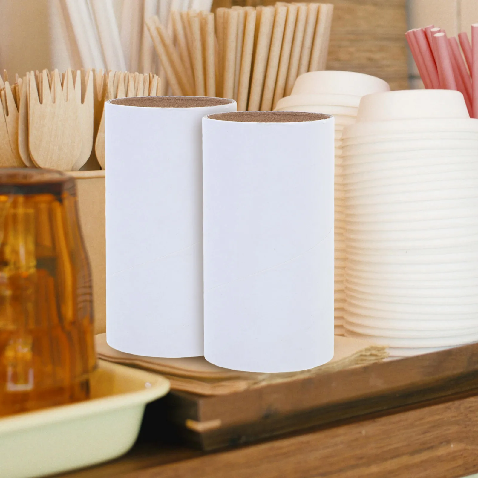 

Cardboard Tubes for Craft Paper Graffiti Material Blank White Embryo Diy Supply