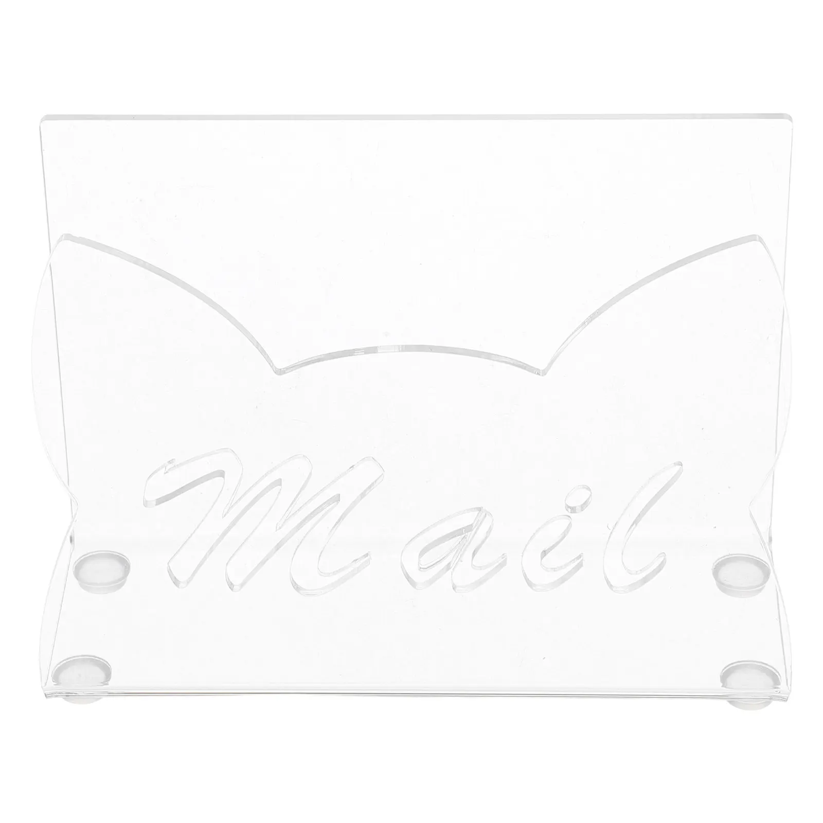 

Акриловый настольный органайзер для почты в форме кошки: для конвертов, счетов, писем, документов, открыток, прозрачный держатель для файлов на стол/столешницу