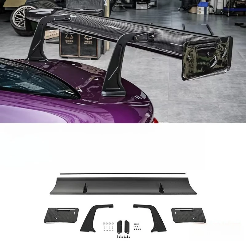 High Quality Rear Spoiler V1 Style Dry Carbon Fiber Fixed Wing Spoiler Car Modification Spoiler for