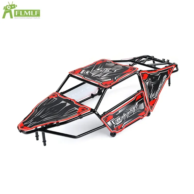 Flflf gaiola de metal com carros corpo escudo kit apto para 1/5 hpi rofun baha rovan km baja 5ts rc carro brinquedos jogos peças