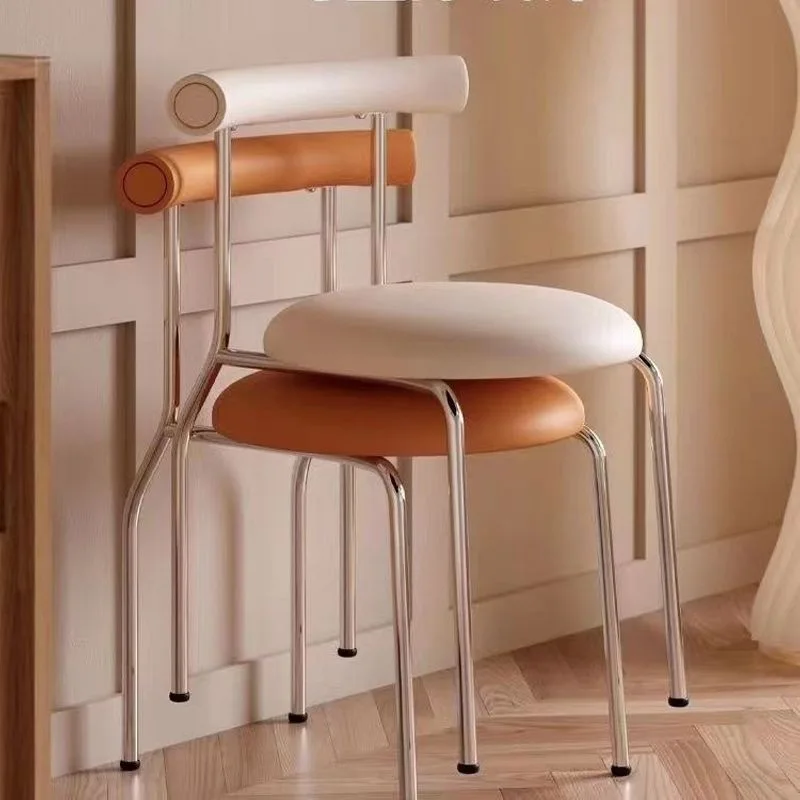 Dining Chairs Nordic Stackable Backback Dining Table Lounge Chairs For Household Living Room Kitchen Home Furniture Supplies image 2