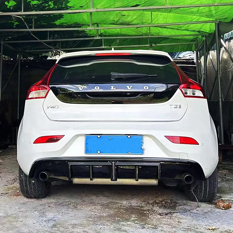 For 2013-2019 Volvo V40 T3 Car Rear Bumper Black Exhaust Pipe