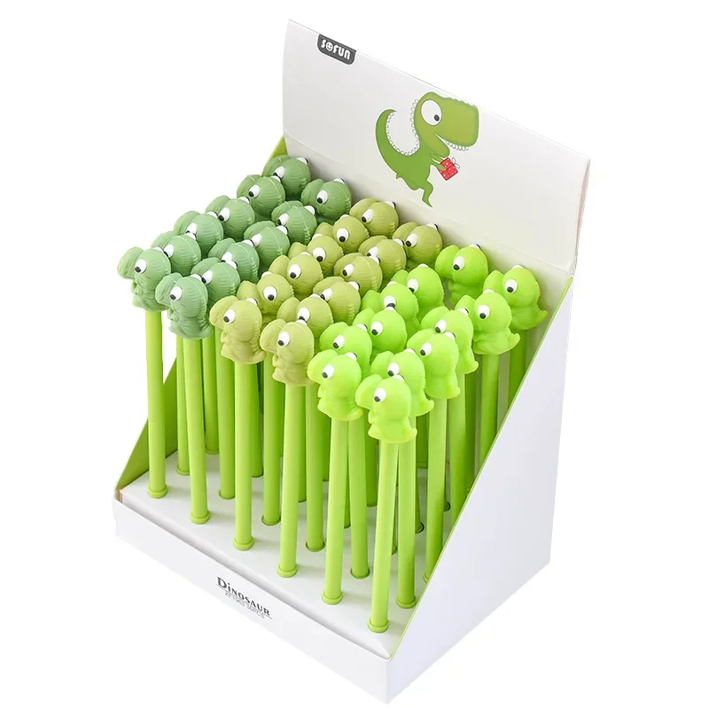 

36 шт., нейтральные студенческие милые ручки с динозавром, гелевая ручка для моделирования, каваи, школьные принадлежности, канцелярские гелевые ручки