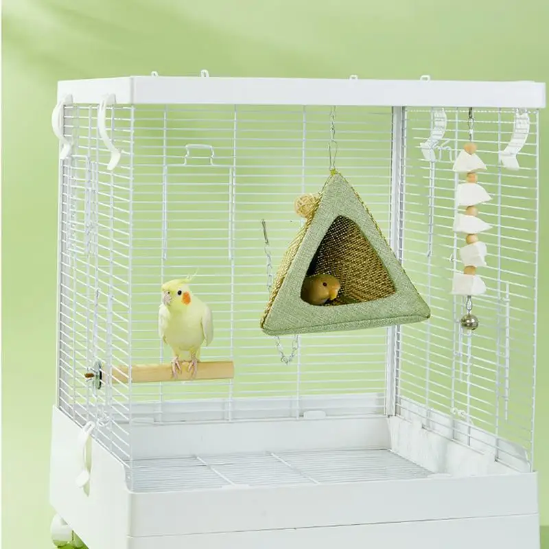 

Bird Hammock For Cage Hangable Parakeet Bed Decorative Lovebird Sleeping Hideaway Breathable Cooling Nest For Cockatiel Macaw
