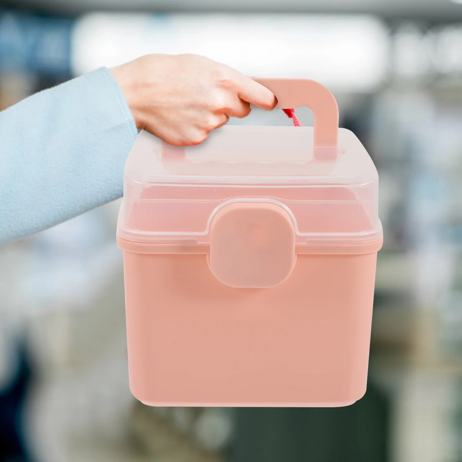 Caja de almacenamiento de medicina multicapa, organizador portátil de gran capacidad, estuche de primeros auxilios de emergencia para viajes en casa al aire libre