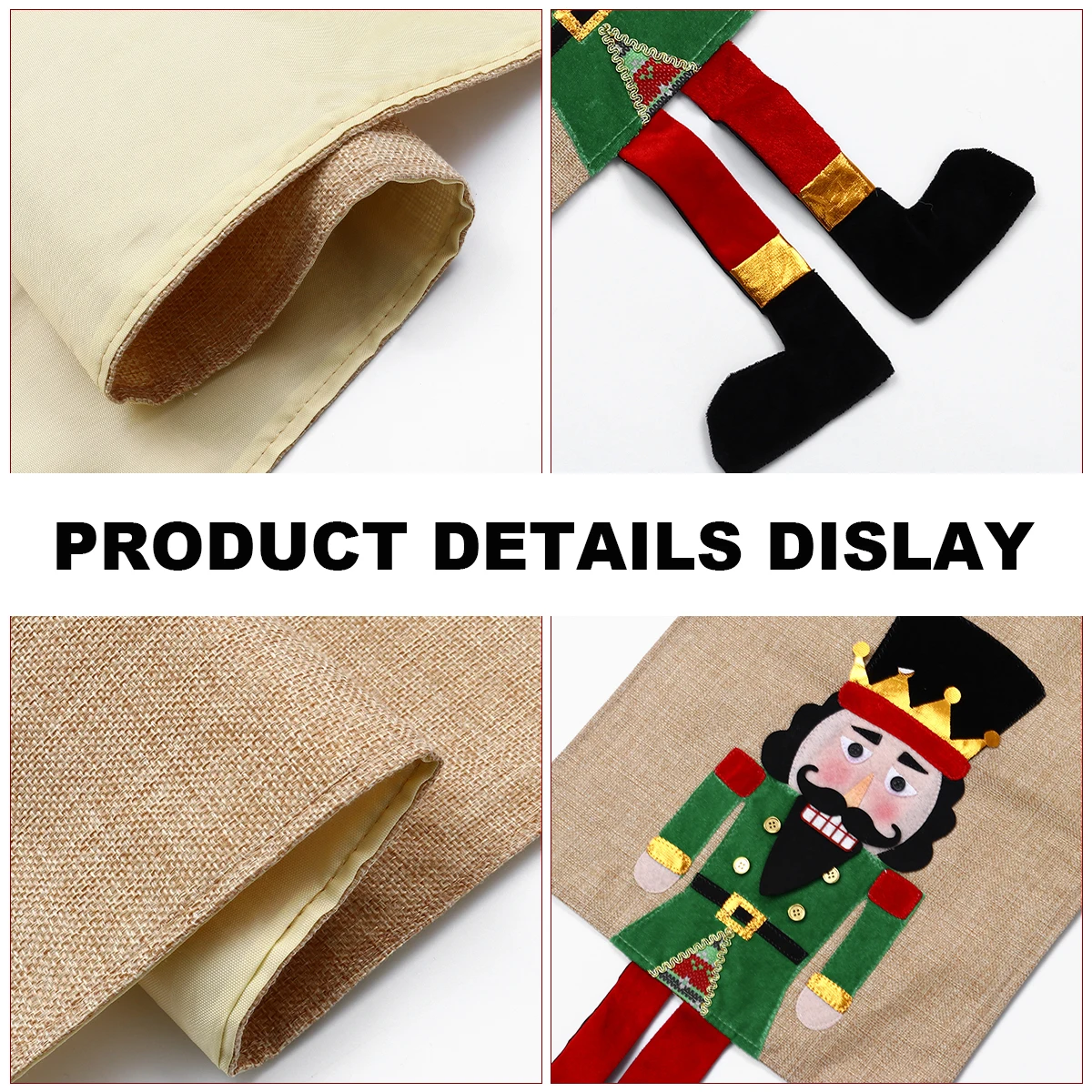 

Walnut Soldier Chair Cover Christmas Decorations Linen Banquet Back Protector Slipcover Home Hotel Party Celebration Durability