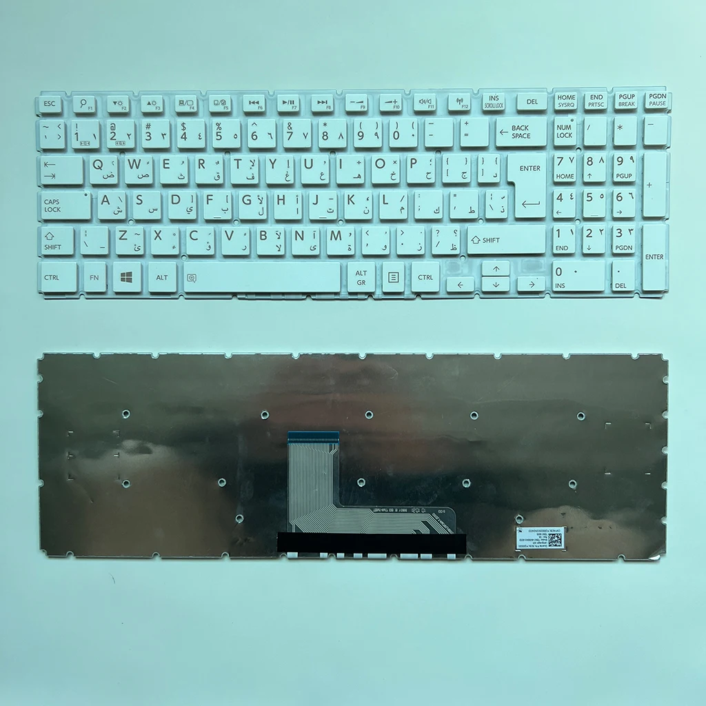 L50-B Arabic Keyboard For Toshiba Satellite L50-C L50D-B L50T-B S50-B S55-B L55-B L55D-B L55T-B P50-C L55-B5276 Laptop White AR