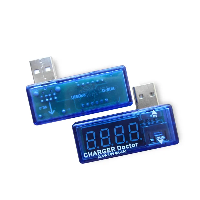 ดิจิตอล USB โทรศัพท์มือถือชาร์จแรงดันไฟฟ้าปัจจุบัน Tester Meter Mini USB Charger Doctor โวลต์มิเตอร์แอมป์มิเตอร์