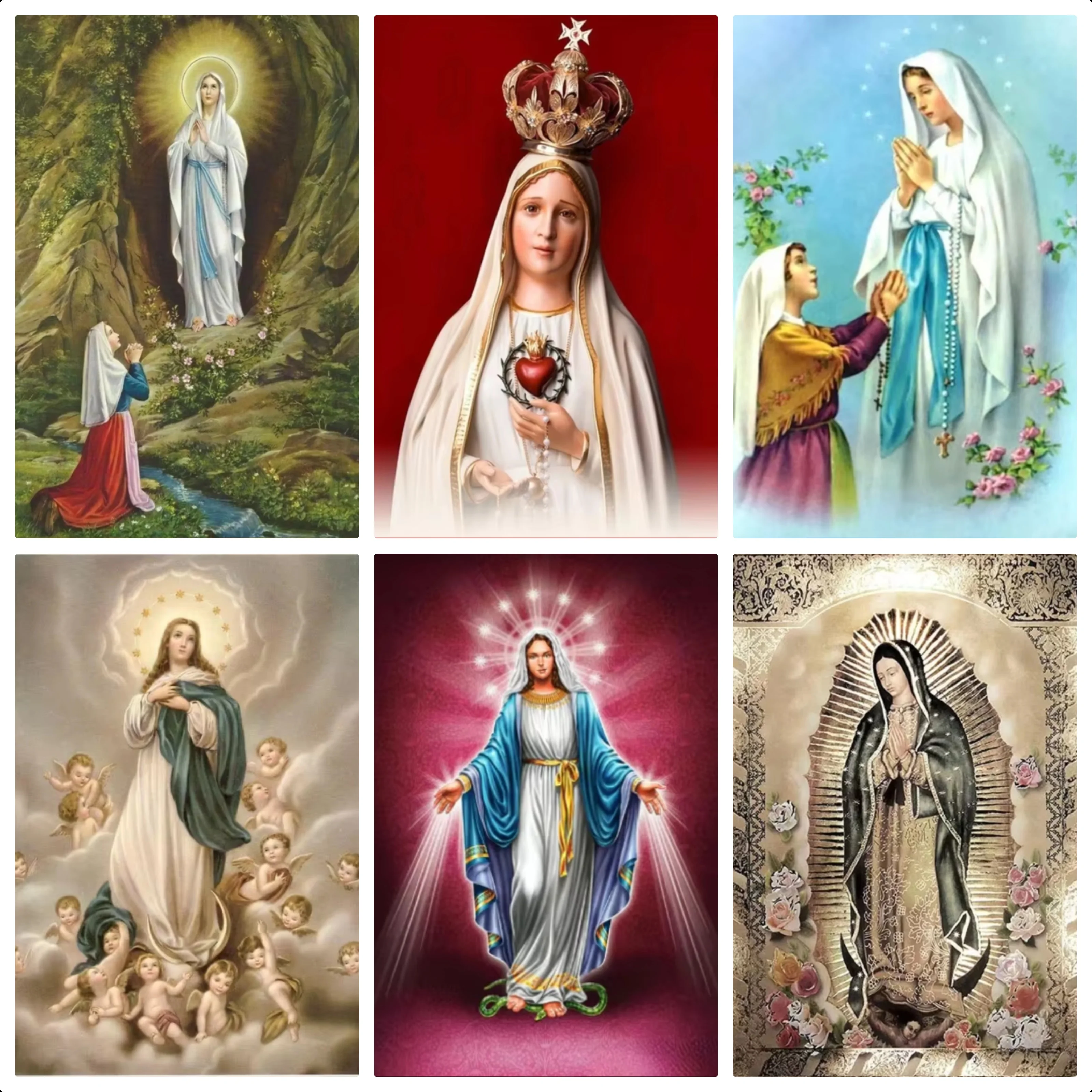 DIY 5D Diamantmalerei Jungfrau Maria Stickerei Unsere Liebe Frau Gesegnete Mutter Maria Kreuzstich Religiöses Mosaik Bastelset