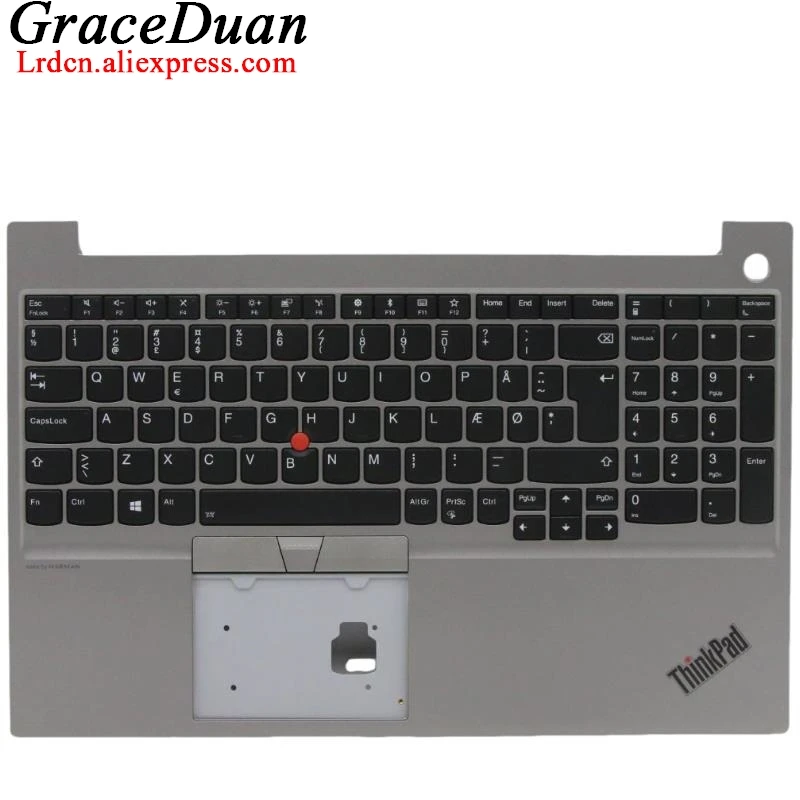 

DK Danish Silver Keyboard Upper Case Palmrest Shell Cover For Lenovo Thinkpad E15 Gen1 G1 5M10V16968