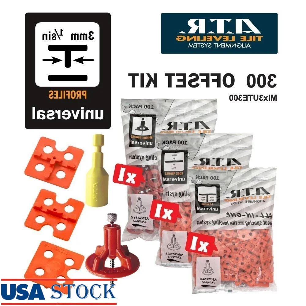 T Shape ATR Leveling System Start-up Kit 3mm Walls & Floors Spacers 301