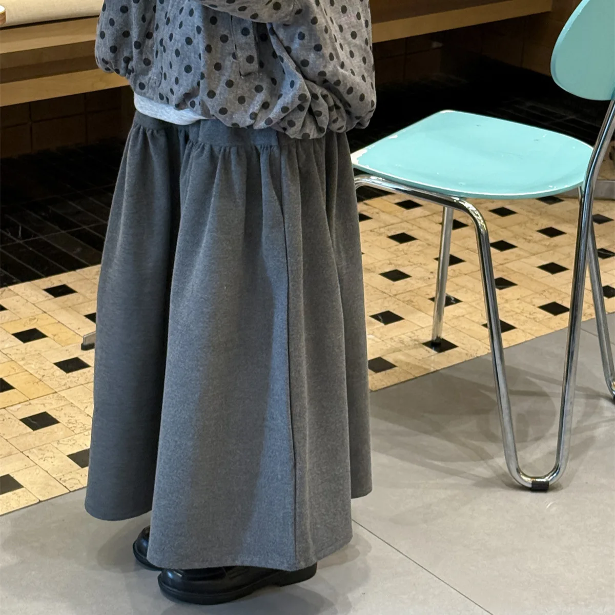 

Girl Pants 2025 Autumn and Winter New Children's Clothing Korean Style Girl Baby Loose Broad Leg Woolen Pants Casual Simple