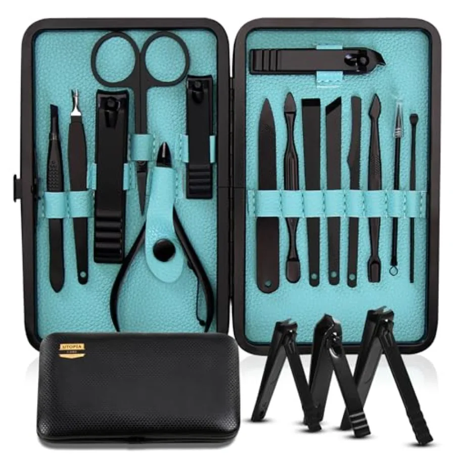 

Utopia Care Nail Clippers Professional Nail Kit or Manicure Kit for Women and Men, Stocking Stuffers or Groomsmen Gifts Pedicur