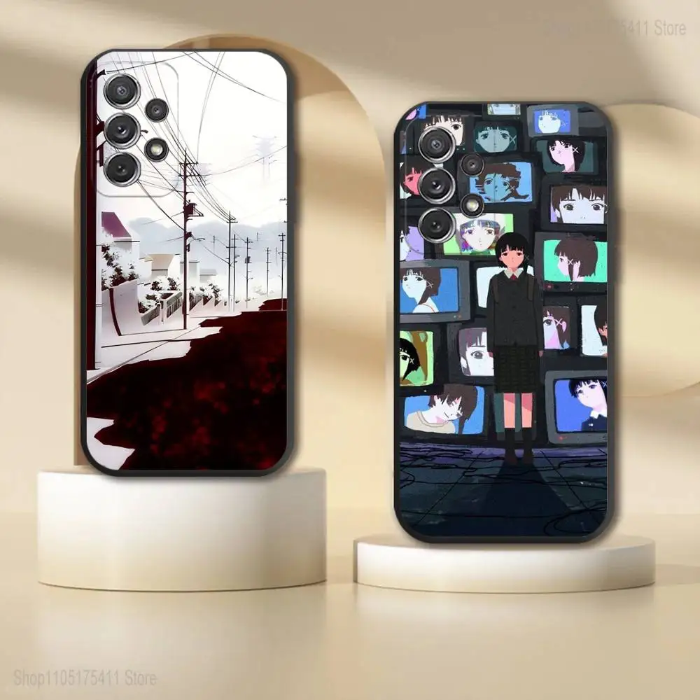 Чехол для телефона S-Serial Experiments자 для Samsung S 25,24,23,22,30,21,10,9,Ultra,Plus,Lite,FE,4,5G, черный мягкий чехол