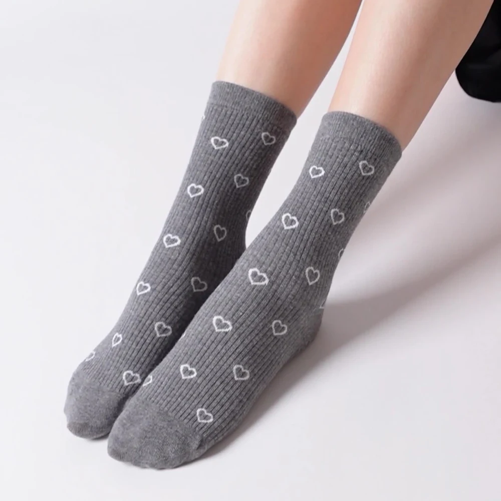 Sweety hearts stars patten Yoga Pilates socks for women Non-slip floor sports Calf socks Fashion all-match trend Pressure socks image 5