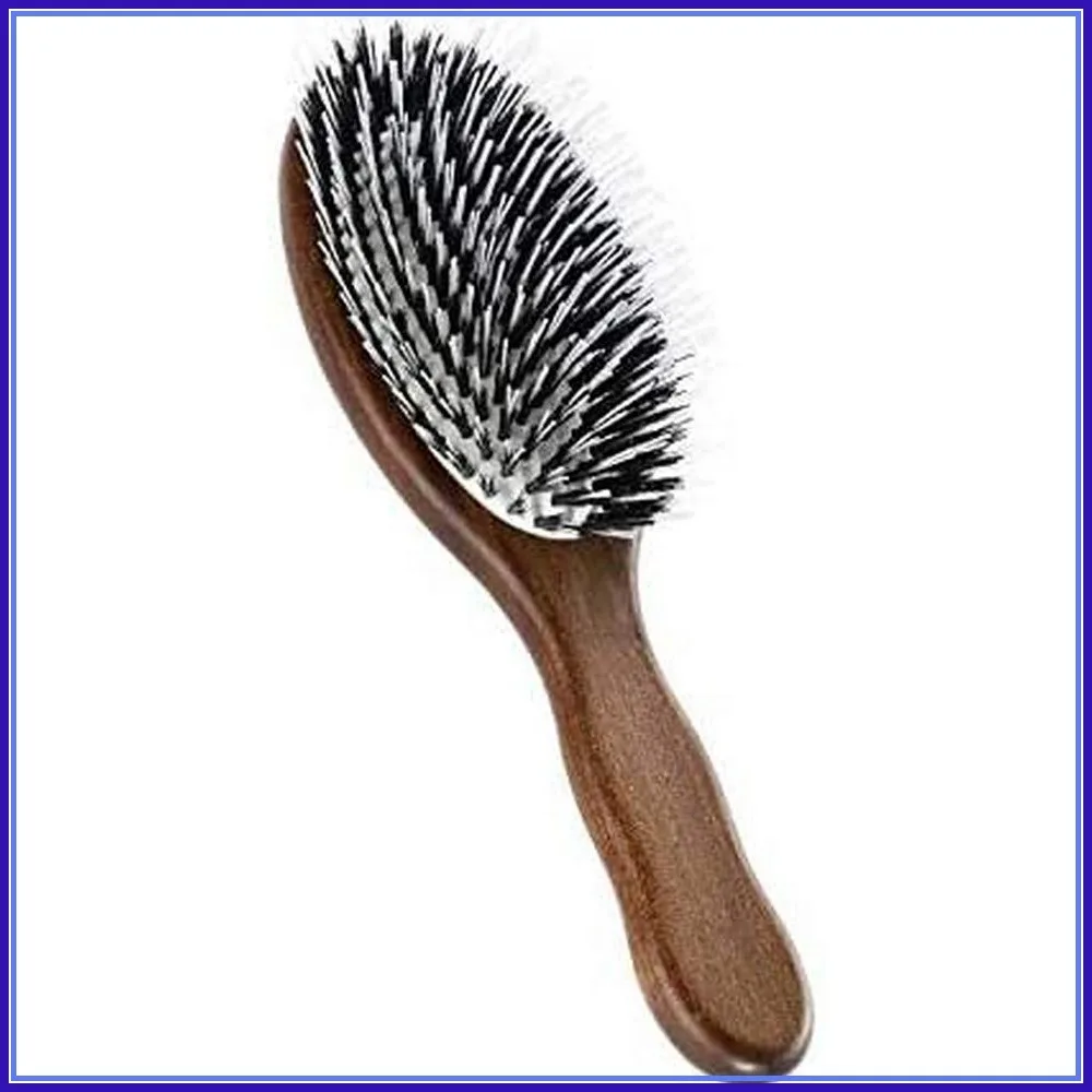 

Hair Extension Brush – Mixed Natural & Nylon Bristles for Detangling & Smoothing