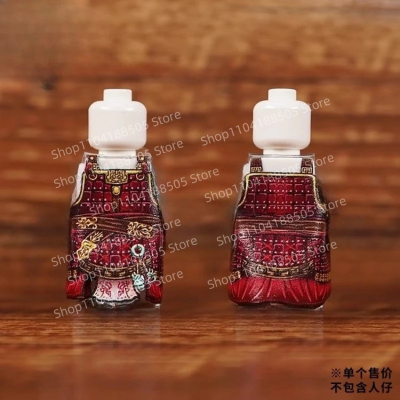 MOC Third-party Doll Soft Film Building Block Doll Accessories Clothes Emperor Minister Official Coat Splicing Assembly Toy Gift