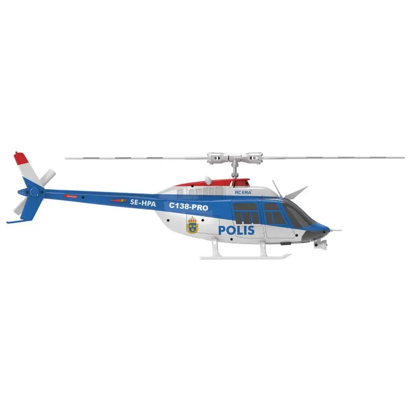 RHSKY Brushless C138 pro RC Helicopter 2025 Bell 206 Scale Fuselage 6G Gyro Auto Hover Remote Control Toy