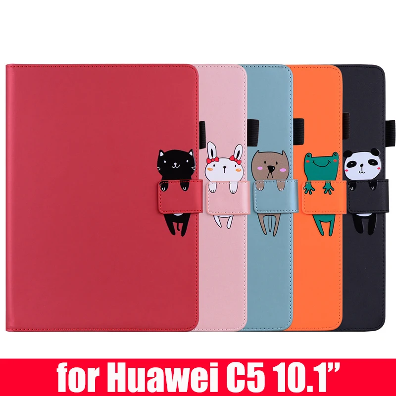 

for Huawei C5 10.1inch Leather Book Style Fold Stand with Botton E-Book Tablet PC Cover Case