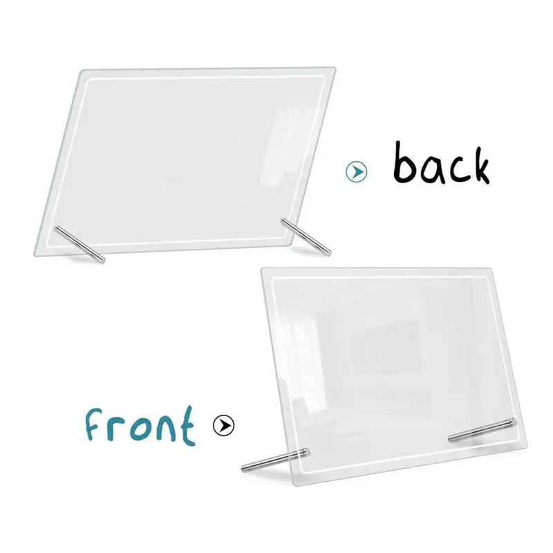 Dry Erase Desk Board Erasable Acrylic Notepad Tabletop Whiteboard Message Pad Reusable Desk Notepad For Adults Students Teachers
