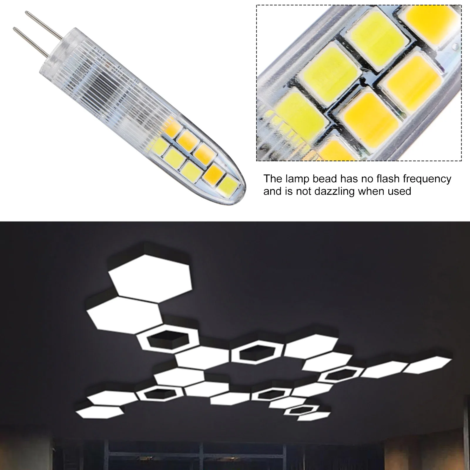 

10 PCS Highlight Lamp Beads Corn Design Bulb LED Double Needle Replace Old Replacement Pp for Wall