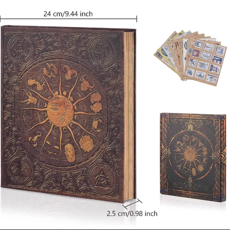 Cthulhu 12 Zodiac Signs Grimoire Handwritten Shadow Book Scrapbook Collection Vintage DIY