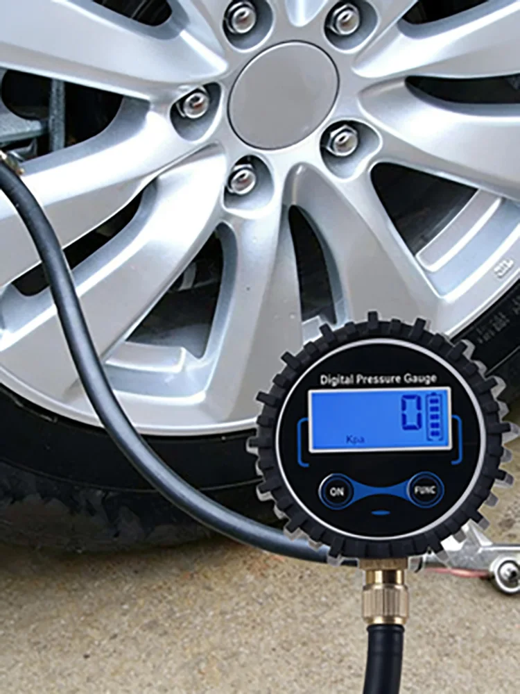AliExpress NONE Digital Tire Air Pressure Gauge with Quick Clip Air Chuck Pressure Monitoring Tools Tester for Car Motorcycle Bicycle RV A0KF