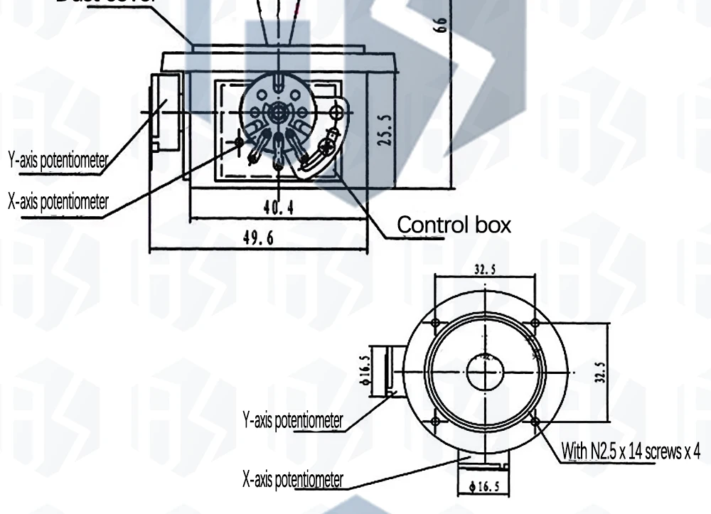 JH-D202X-R2/R4 5K Elektrische Joystick Potentiometer 2-achse 2D Monitor Tastatur Ball Joyrode Controller Für Foto film Werkzeug – Detail 20