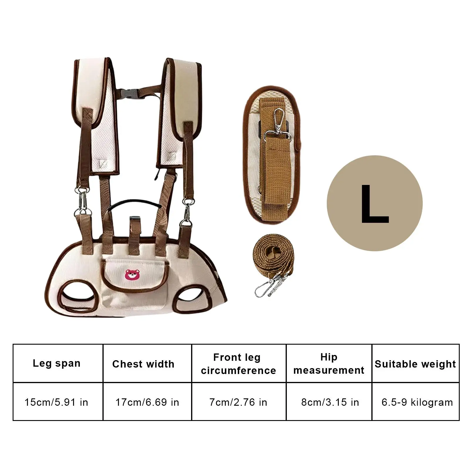 Pet Carrier Backpack Adjustable Portable Bag With 59 Inch Traction Rope Dog Carrying Bag For Outdoor Travel Hiking Walking view 6