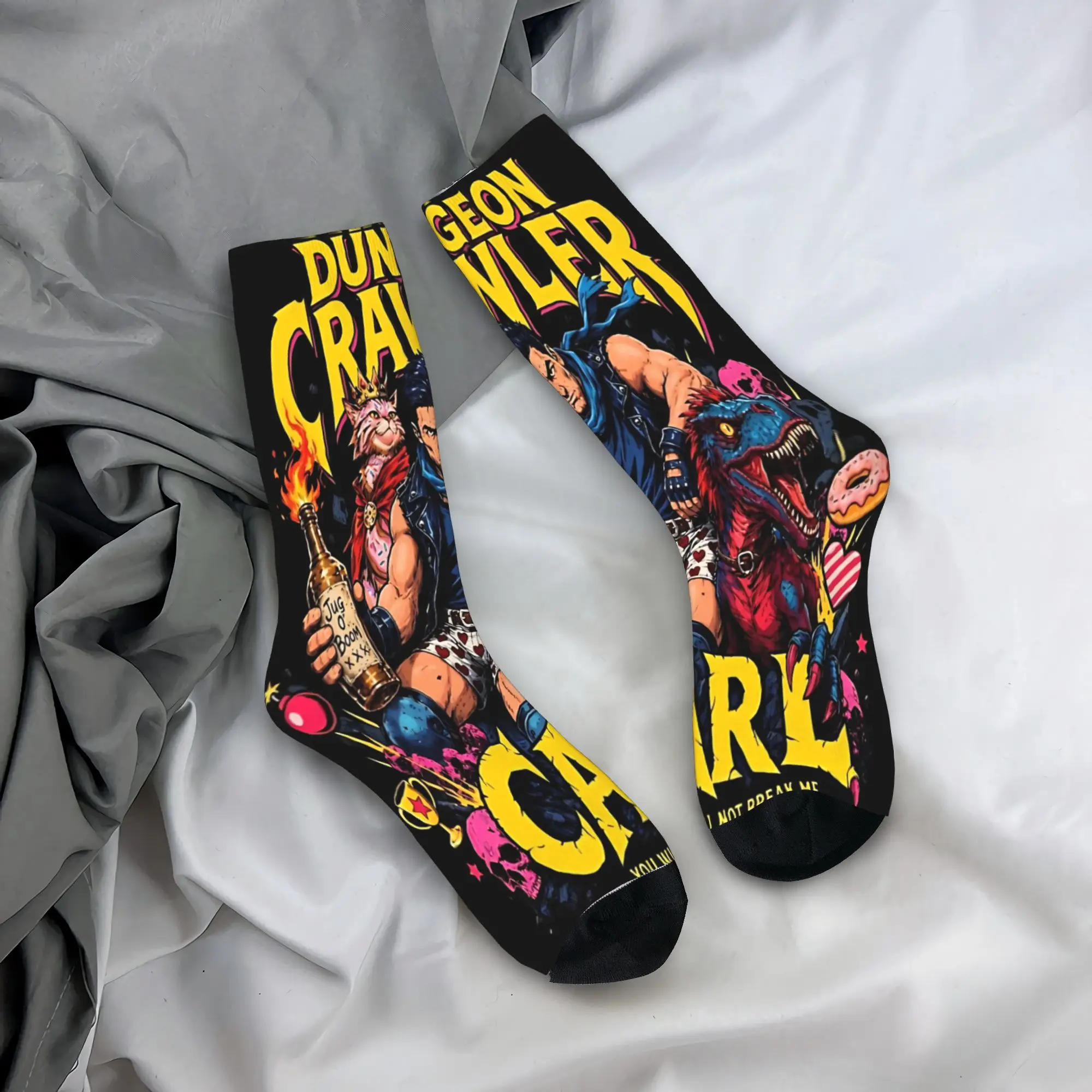 Carl And The Princess Donut and Mongo Dungeon Crawler Carl  Socks Merchandise For Men Women  Sports Socks Soft Birthday Present