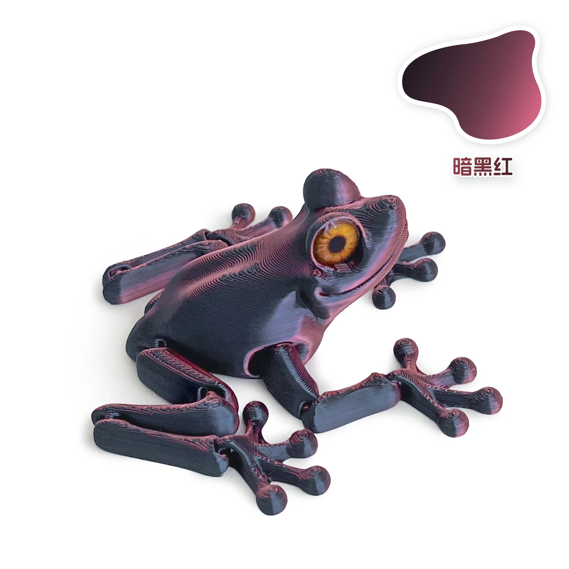 Nieuwe 3D Gedrukt Kikker Model Multi-joint Beweegbare Met Ogen Gesimuleerde Dieren Kikker Figuur Speelgoed Voor Room Decor Accessoires kids Gift