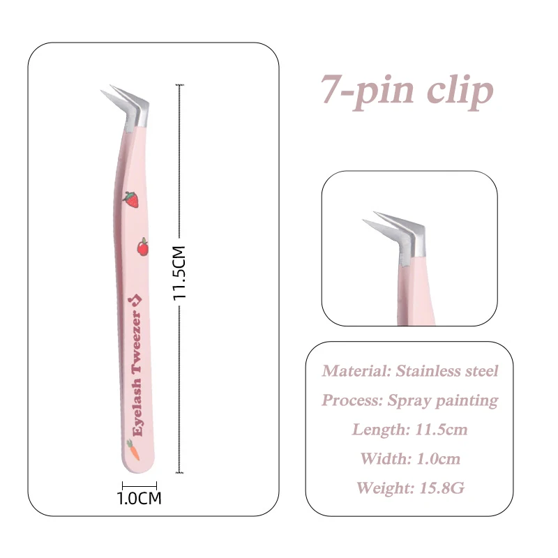 

False eyelash tweezers, high-precision eyelash extension assistant, flowering set, stainless steel eyelash tweezers