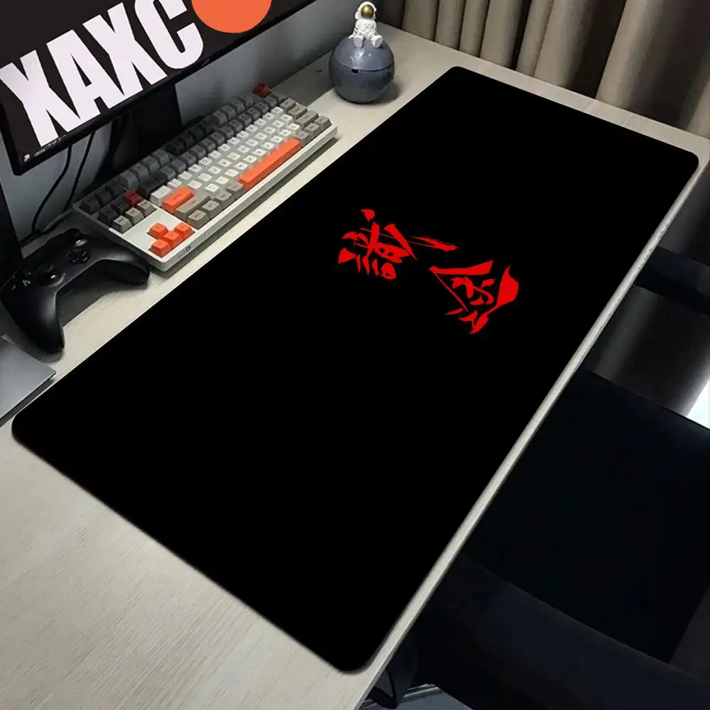 

HYBXAXC Chinese Calligraphy Zhi Tu Mouse Pad,Aesthetic Red Black Brush Art Large Gaming Desk Mat,Desk Decor for Calligraphy Fans