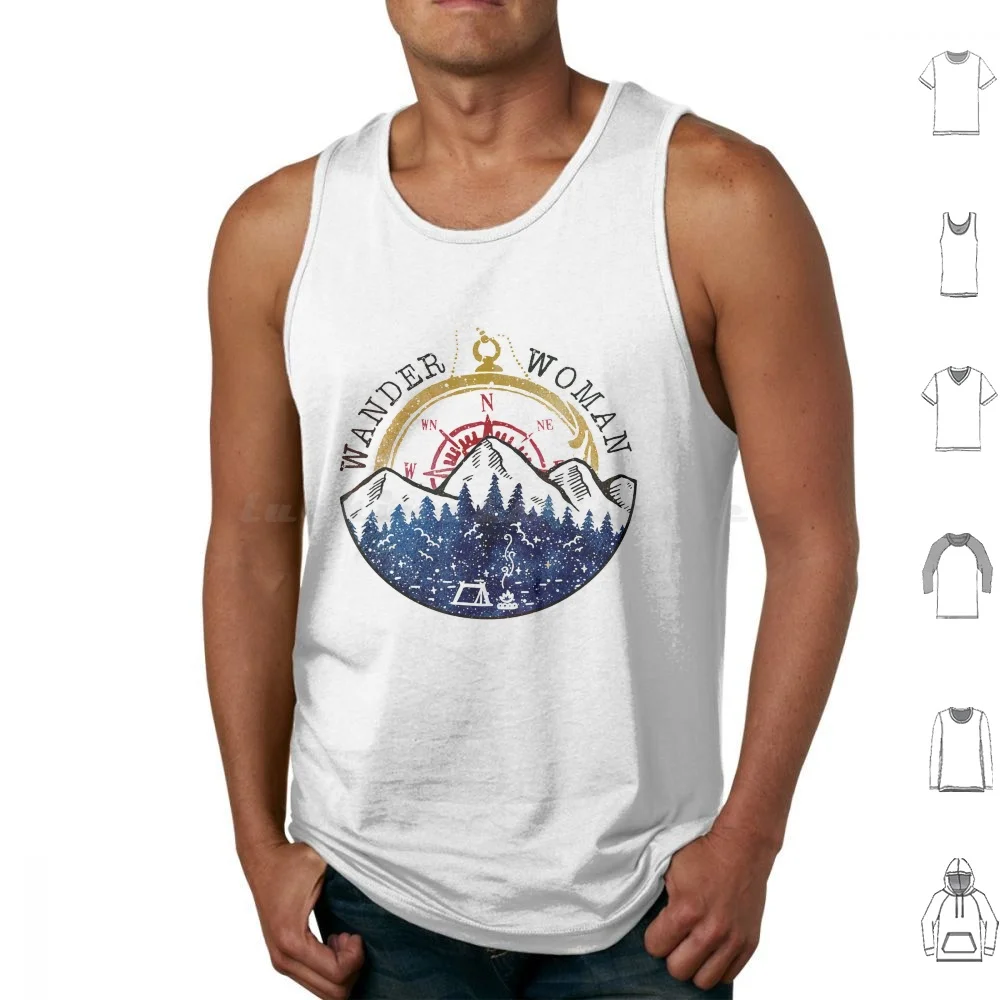 Wander Woman Exploring Go Out Camping Senderismo Amante Camisetas sin mangas Chaleco sin mangas Wander Woman Exploring Go Out