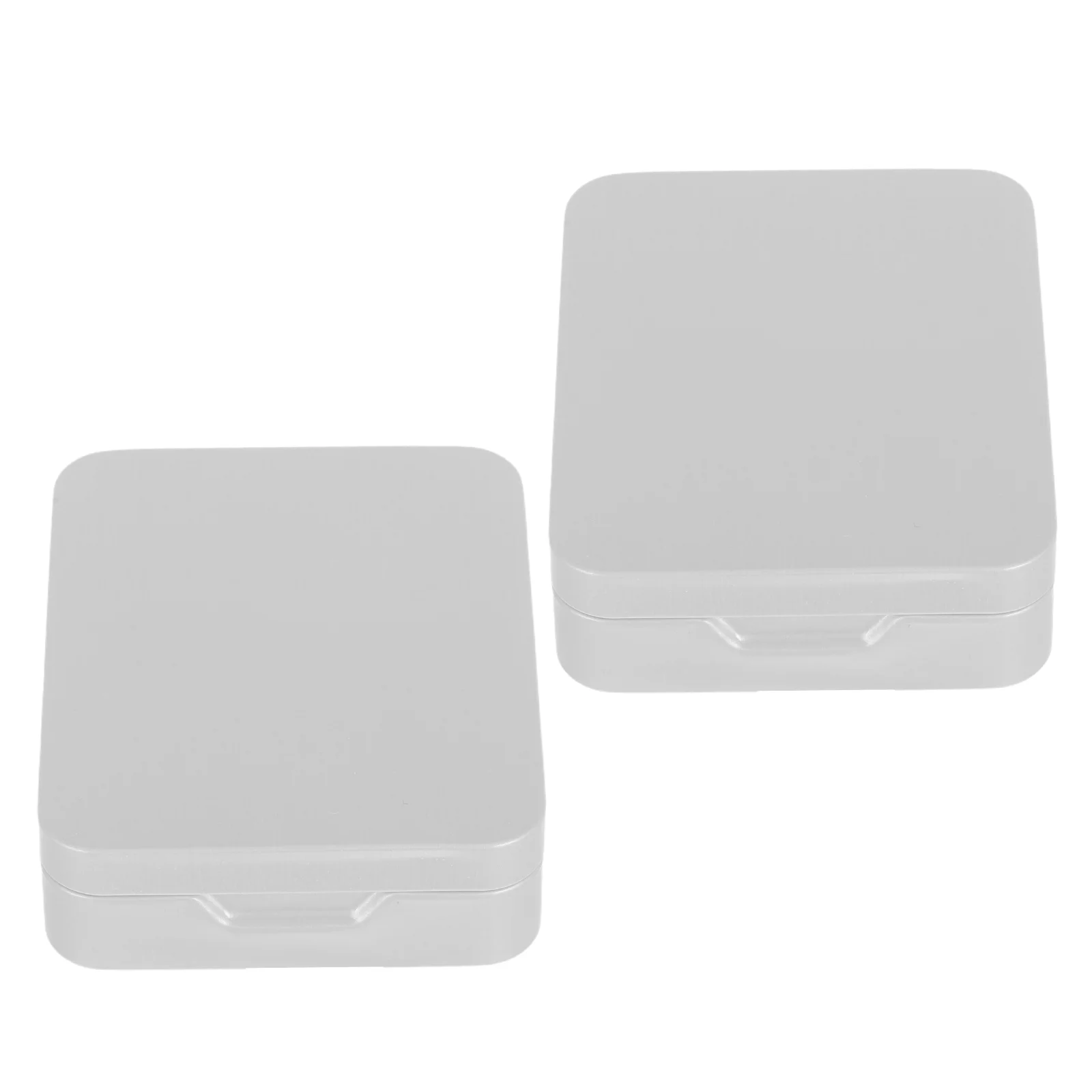 

2 pcs Tea Box Mini Containers Sealed Lid Portable Snack Candy Metal Matcha Container Tin Cans Kitchen Pantry Travel Easy