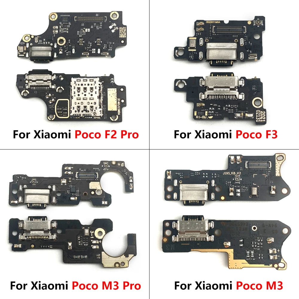 NEW USB Charging Port Charger Board Flex Cable For Xiaomi Poco F2 M3 X3 Pro F3 Dock Plug Connector With Microphone fast charging