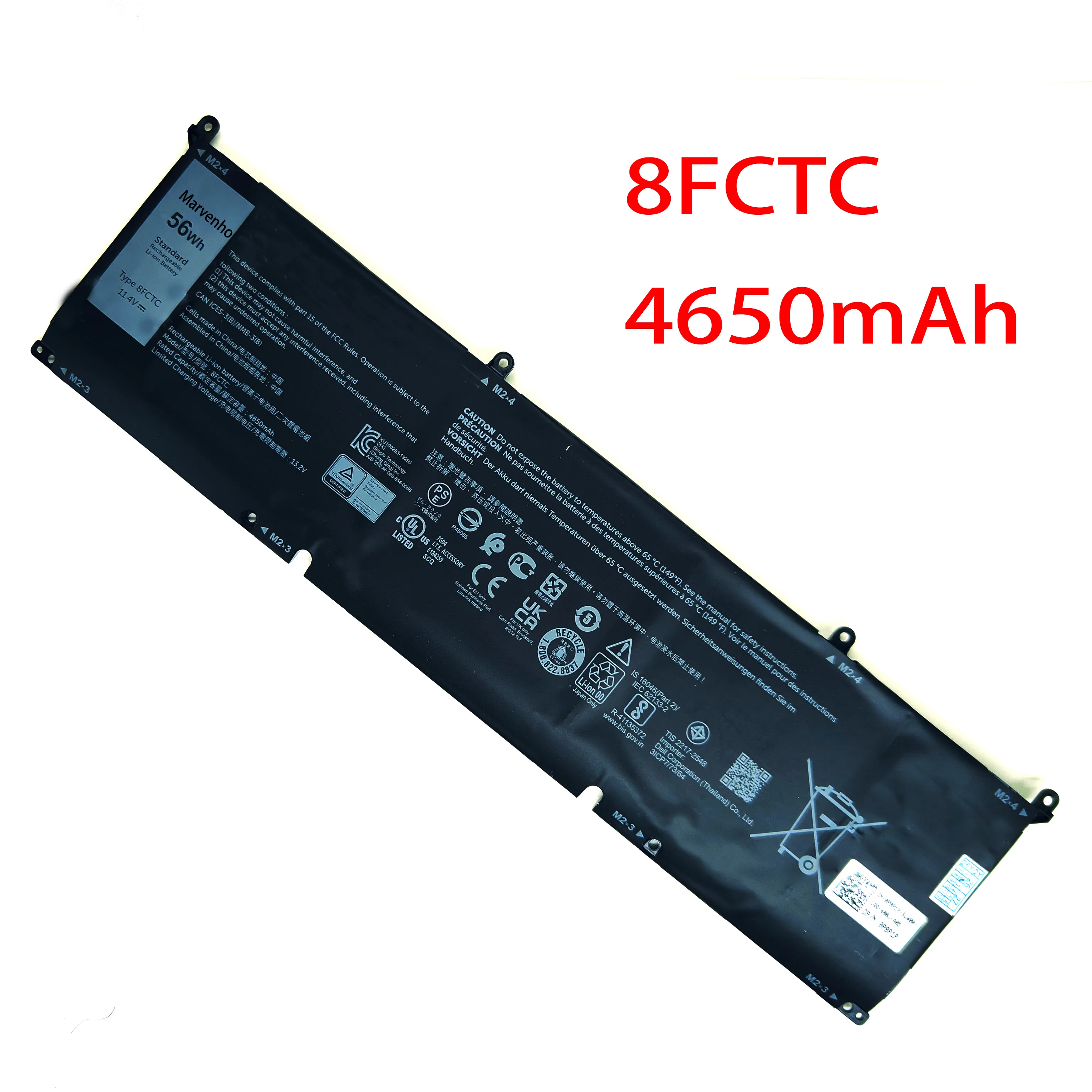 Marvenho New 56Wh 11.4V 4650mAh 8FCTC Replacement laptop Battery for DELL Alienware M15 M17 R3 R4 R7 XPS 15 9500 Inspiron 15 16