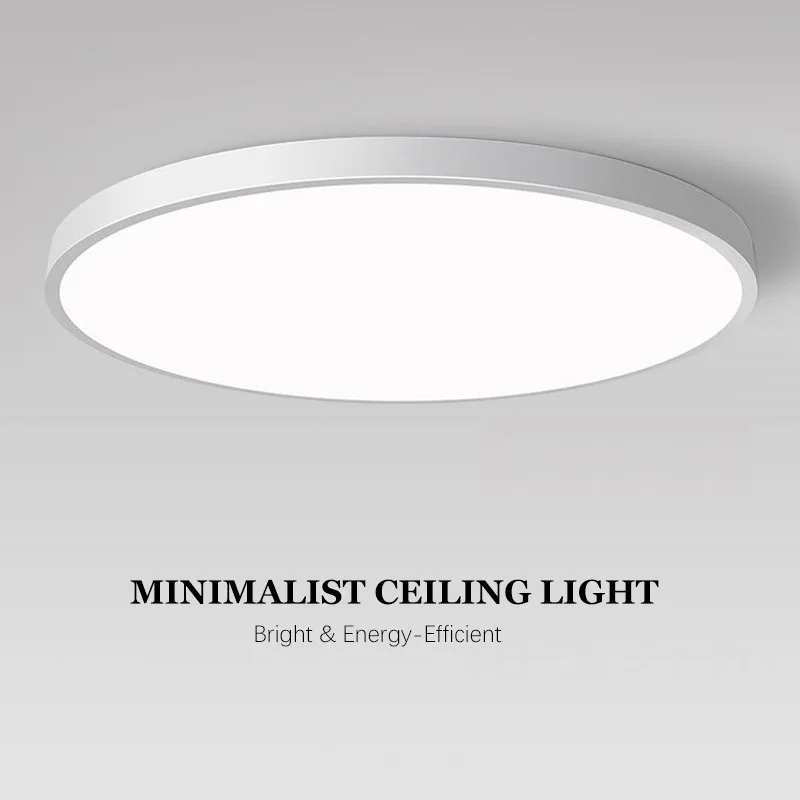 Slim LED Ceiling Light,Eye-Caring Flush Mount,Energy-Saving,Dustproof,Modern Minimalist for Bedroom Kitchen Hallway Corridor