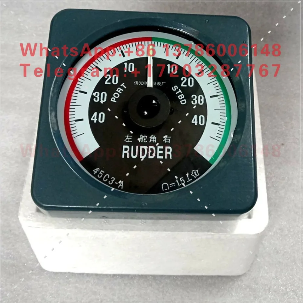 Marine seismic instrument 45C3-A ±40° DC rudder angle gauge mechanical pointer type 45C3-V