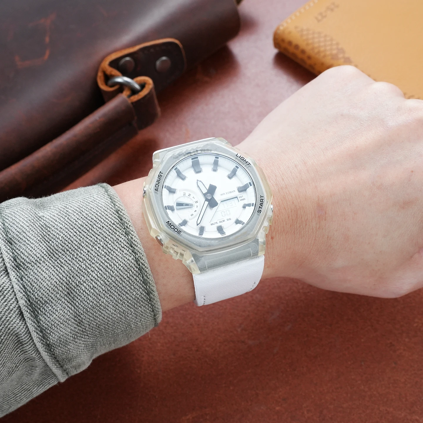 16mm Men's Genuine Leather Wat - огляд і ціна Casio Watch G-Shock Ga-2100