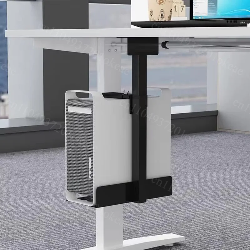 Under Desk PC Hanging Bracket Metal Computer Case Holder Suspended Desktop Host Mount Stand Storage Rack