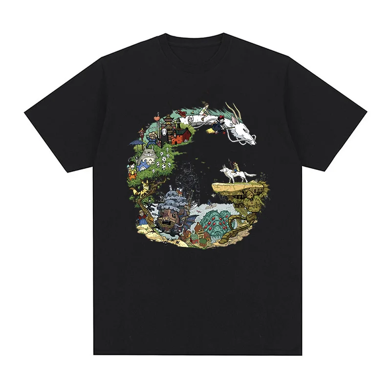 Chao Lu Da Oversize Cotton Anime Dragon T-Shirt 6