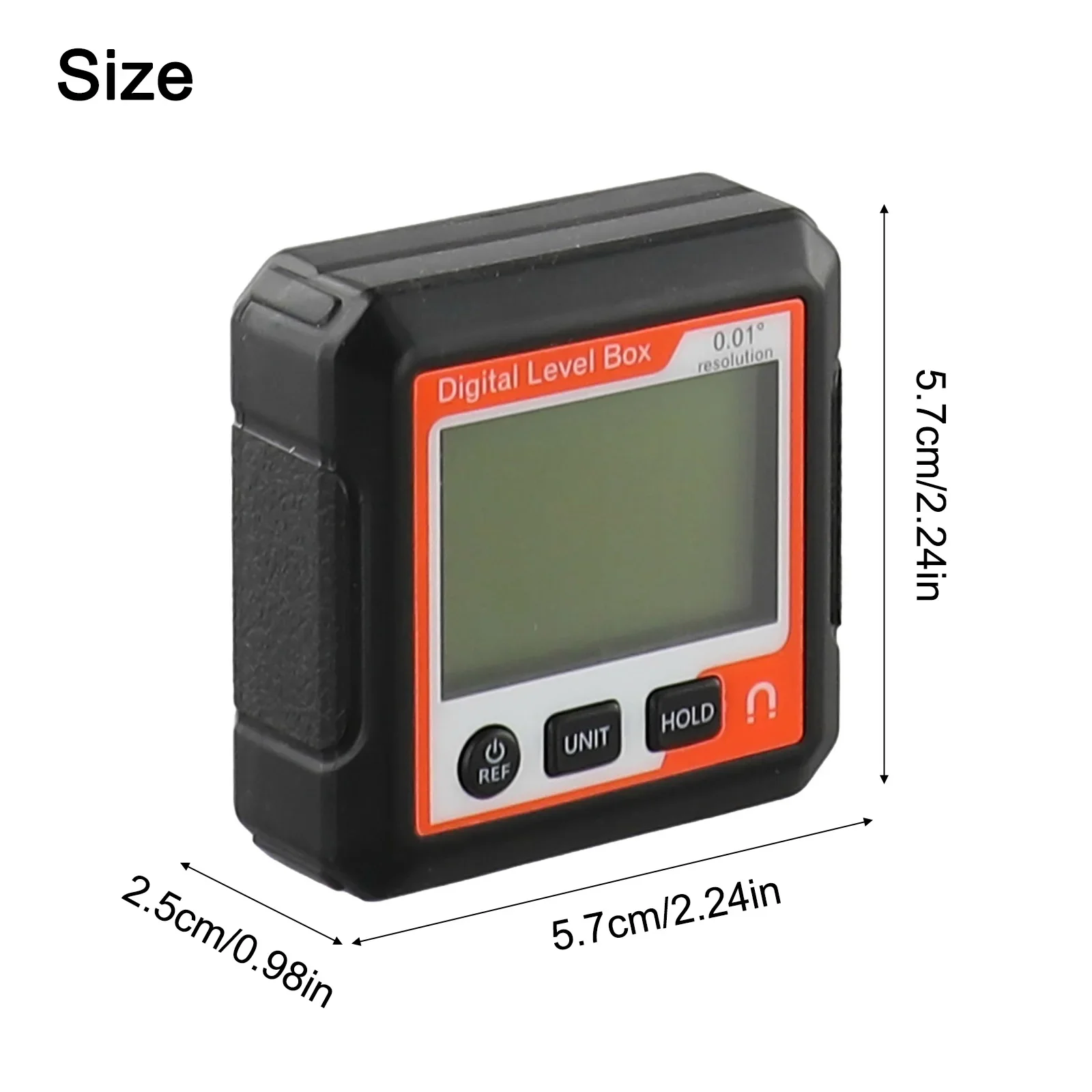 

Portable Digital Angle Measurement Tool with Data Lock and Magnetic Attachment for Woodworking and Auto Repair